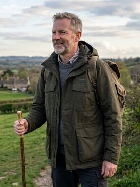 Men's Olive Green Raincoat Waterproof Jacket by Rohan